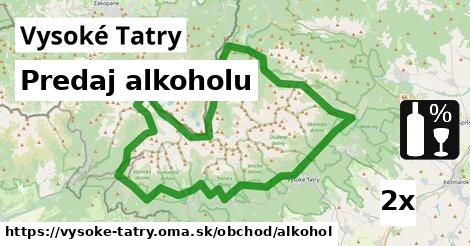 Predaj alkoholu, Vysoké Tatry