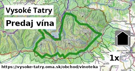predaj vína v Vysoké Tatry