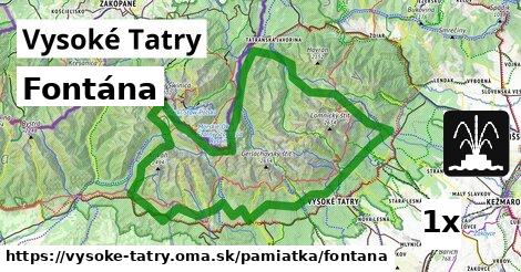 fontána v Vysoké Tatry