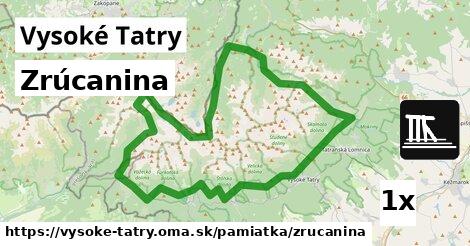 Zrúcanina, Vysoké Tatry