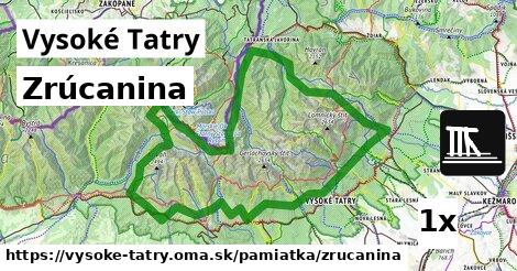 Zrúcanina, Vysoké Tatry