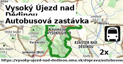 Autobusová zastávka, Vysoký Újezd nad Dědinou