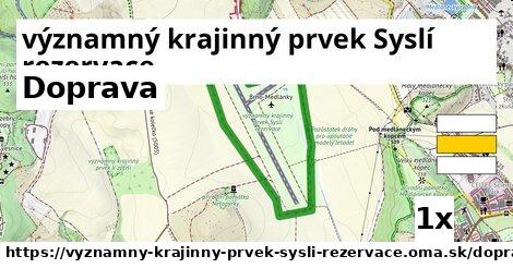 doprava v významný krajinný prvek Syslí rezervace