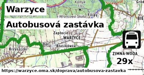 autobusová zastávka v Warzyce