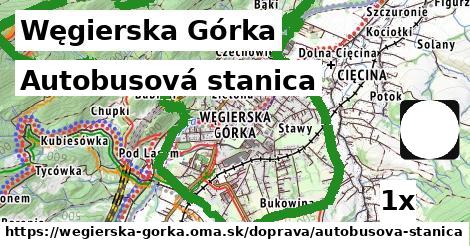 autobusová stanica v Węgierska Górka