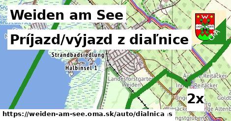 Príjazd/výjazd z diaľnice, Weiden am See