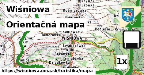 orientačná mapa v Wiśniowa