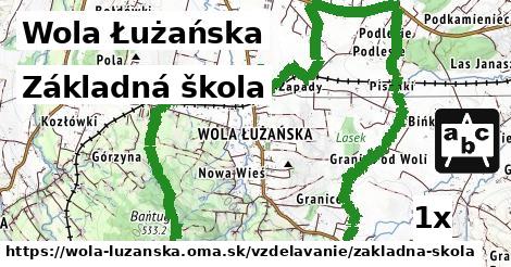 Základná škola, Wola Łużańska