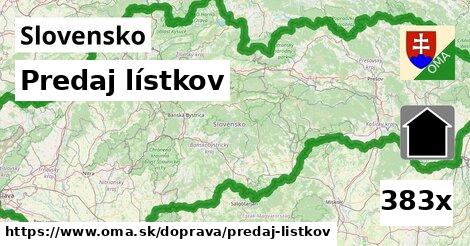 Predaj lístkov, Slovensko