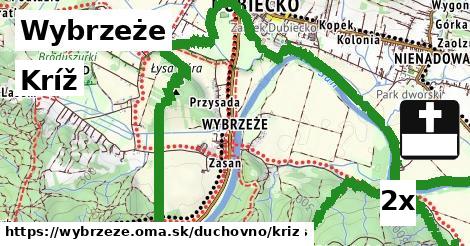 Kríž, Wybrzeże