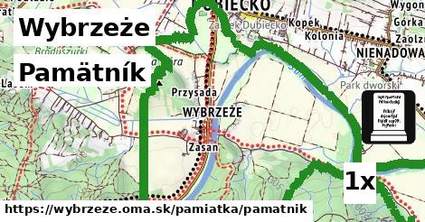 Pamätník, Wybrzeże