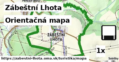 Orientačná mapa, Zábeštní Lhota
