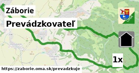 prevádzkovateľ v Záborie