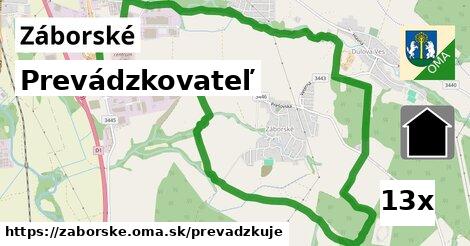 prevádzkovateľ v Záborské