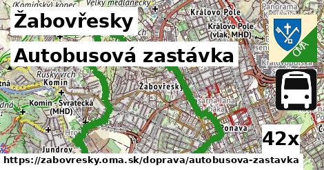 Autobusová zastávka, Žabovřesky