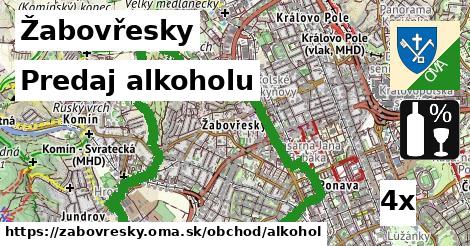 Predaj alkoholu, Žabovřesky