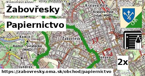 Papiernictvo, Žabovřesky