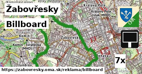 Billboard, Žabovřesky