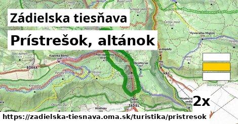 Prístrešok, altánok, Zádielska tiesňava