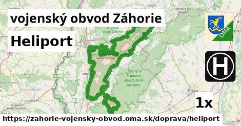 Heliport, vojenský obvod Záhorie