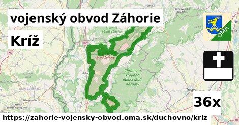 Kríž, vojenský obvod Záhorie