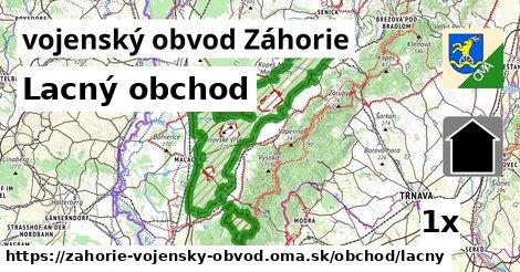 Lacný obchod, vojenský obvod Záhorie