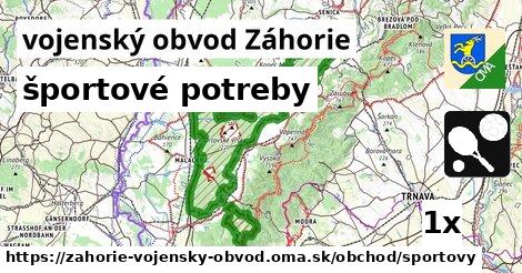 športové potreby, vojenský obvod Záhorie