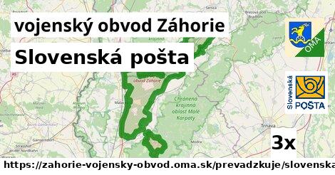 Slovenská pošta, vojenský obvod Záhorie