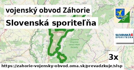 Slovenská sporiteľňa, vojenský obvod Záhorie