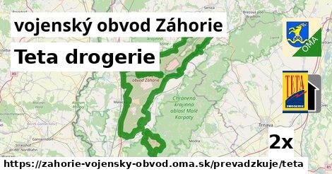 Teta drogerie, vojenský obvod Záhorie