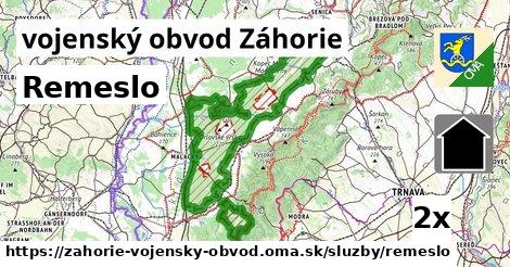 Remeslo, vojenský obvod Záhorie
