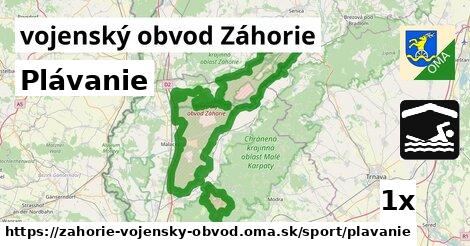 Plávanie, vojenský obvod Záhorie