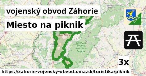 Miesto na piknik, vojenský obvod Záhorie