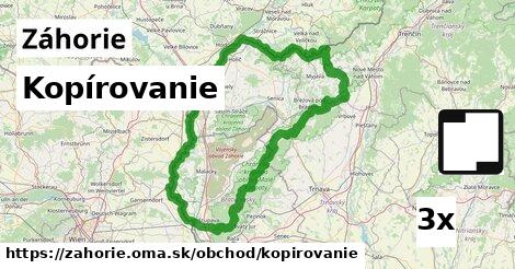 Kopírovanie, Záhorie