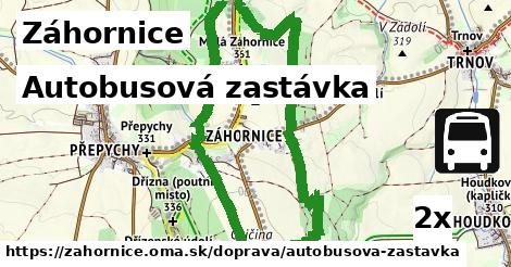 autobusová zastávka v Záhornice