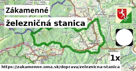 železničná stanica v Zákamenné