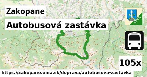 autobusová zastávka v Zakopane