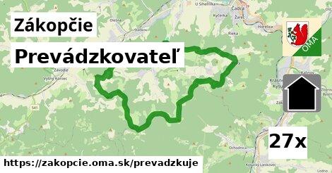 prevádzkovateľ v Zákopčie