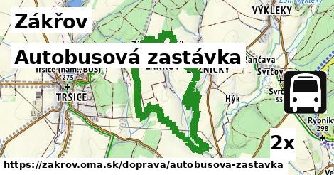 autobusová zastávka v Zákřov