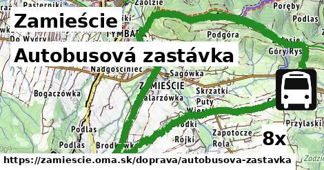 autobusová zastávka v Zamieście