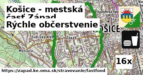 Všetky body v Košice - mestská časť Západ