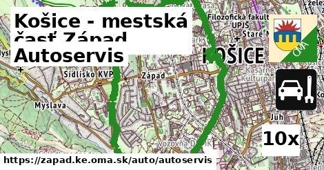 autoservis v Košice - mestská časť Západ