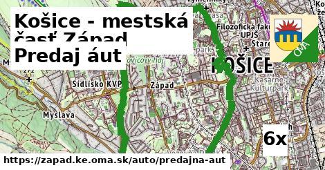 predaj áut v Košice - mestská časť Západ