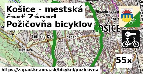 Požičovňa bicyklov, Košice - mestská časť Západ