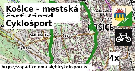 cyklošport v Košice - mestská časť Západ