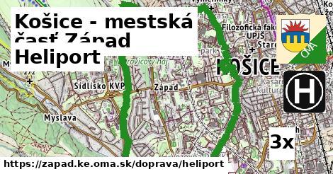 heliport v Košice - mestská časť Západ