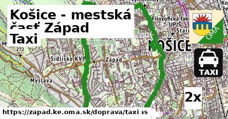 Taxi, Košice - mestská časť Západ