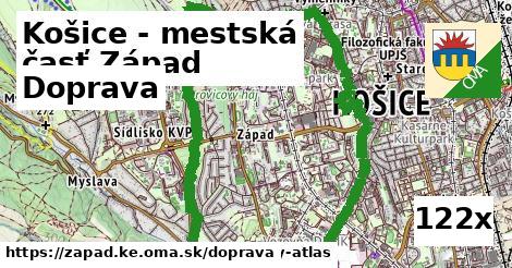 doprava v Košice - mestská časť Západ