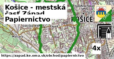 Papiernictvo, Košice - mestská časť Západ