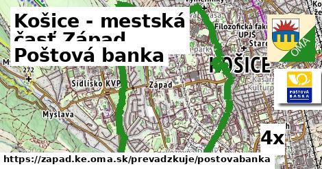 Poštová banka, Košice - mestská časť Západ